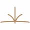 Ekena Millwork Davenport Timber Gable Bracket, Western Red Cedar, 108"W x 58"H x 3 1/2"D x 3 1/2"F, 13/12 Pitch GBW108X58X0404DAV00SWR - alternate 1